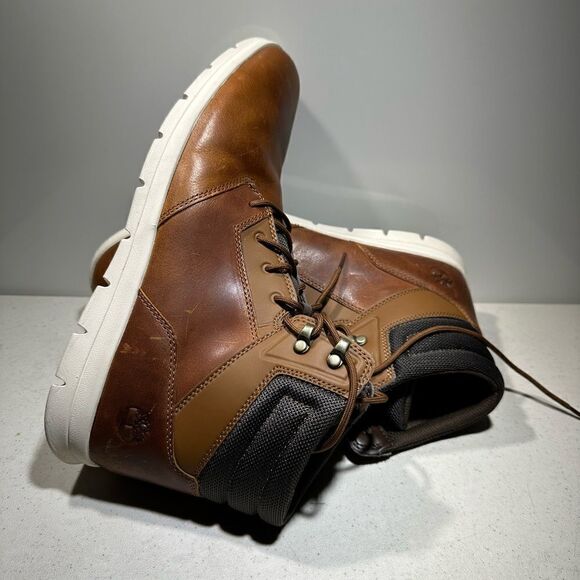 Timberland Mens ReBOLT  Size 11,5 Brown  Leather Ankle Boots Defender Mid Hiker - Picture 1 of 8
